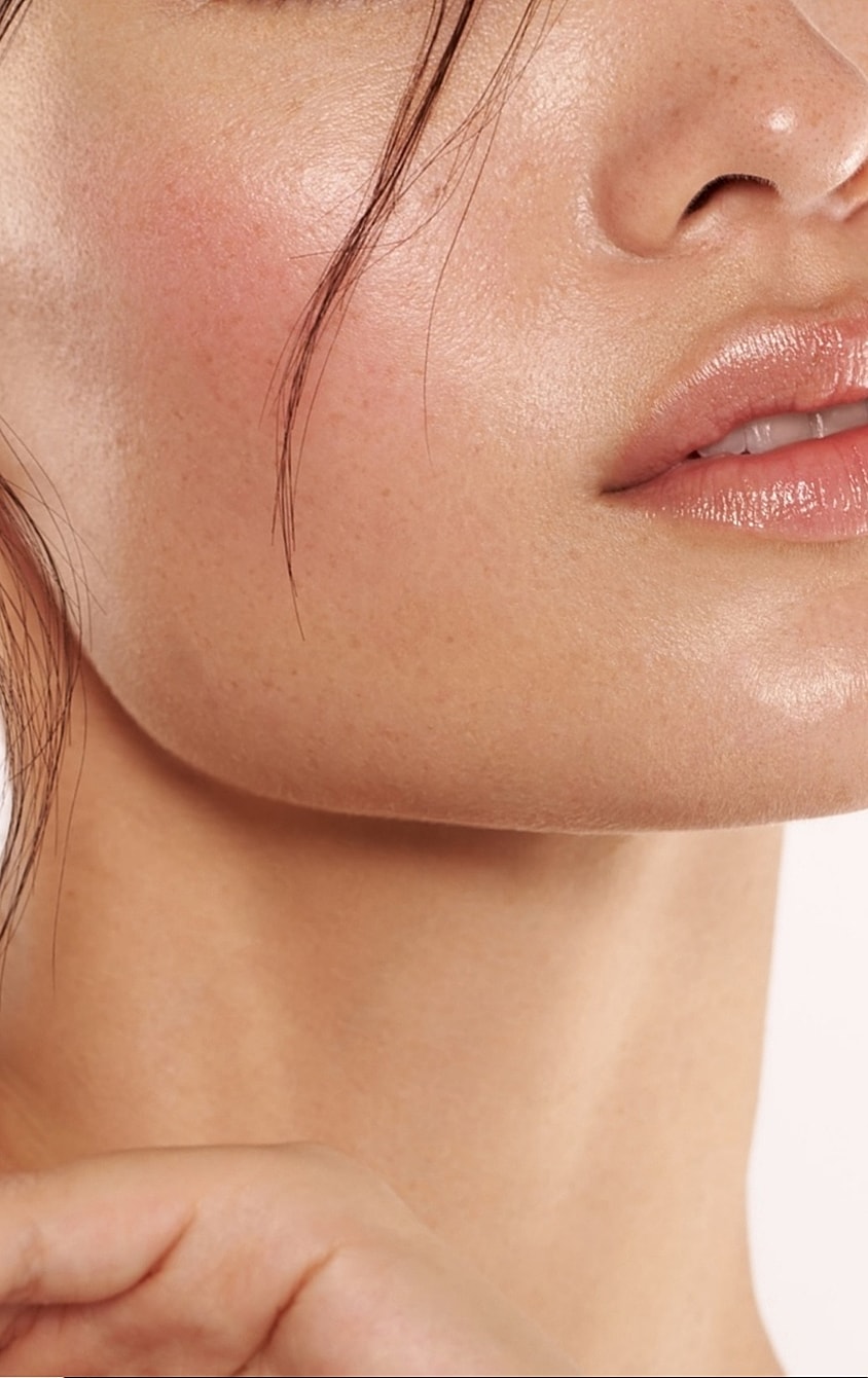 Close-up of smooth skin with subtle highlights.